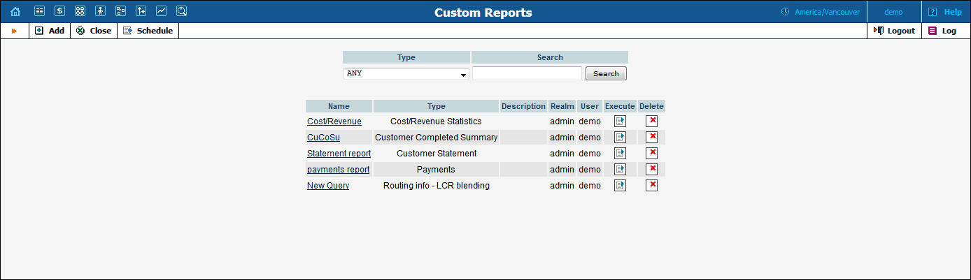 Custom Report - MR65