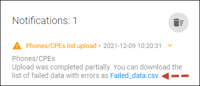 Download error list