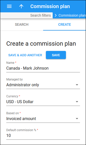 Create a commission plan