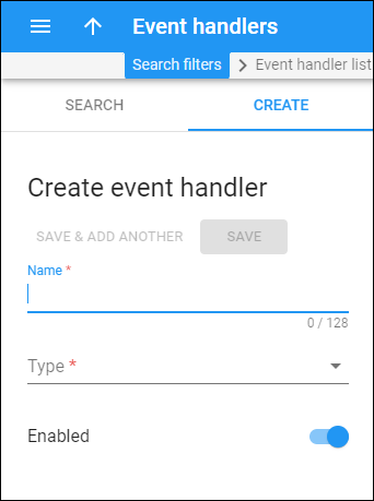Create event handler