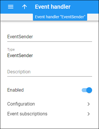 Event handler page