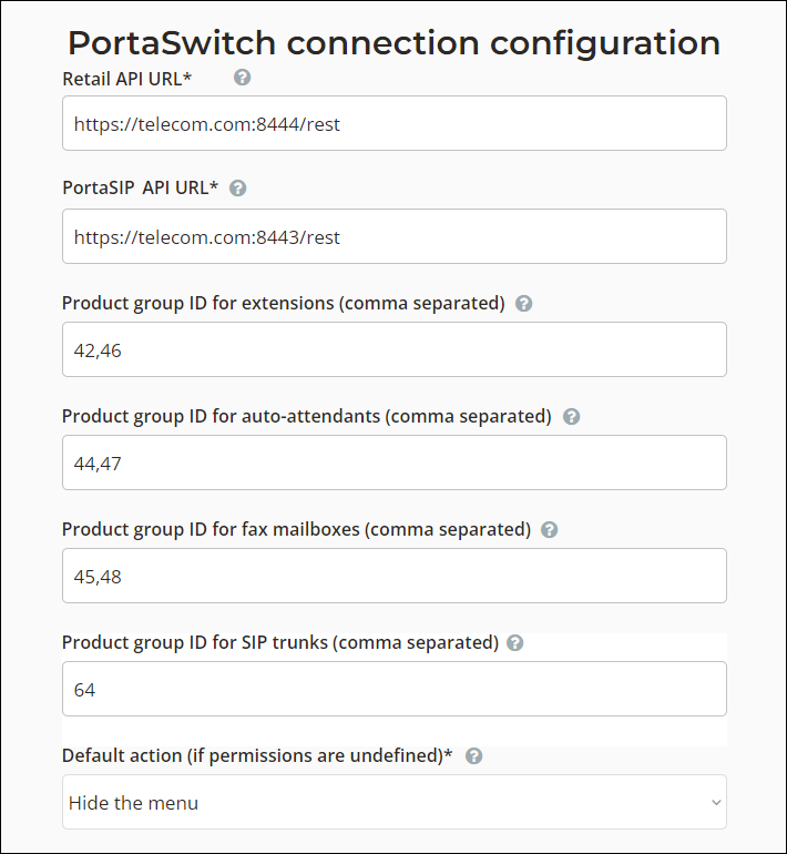 PortaSwitchConnectionConfiguration