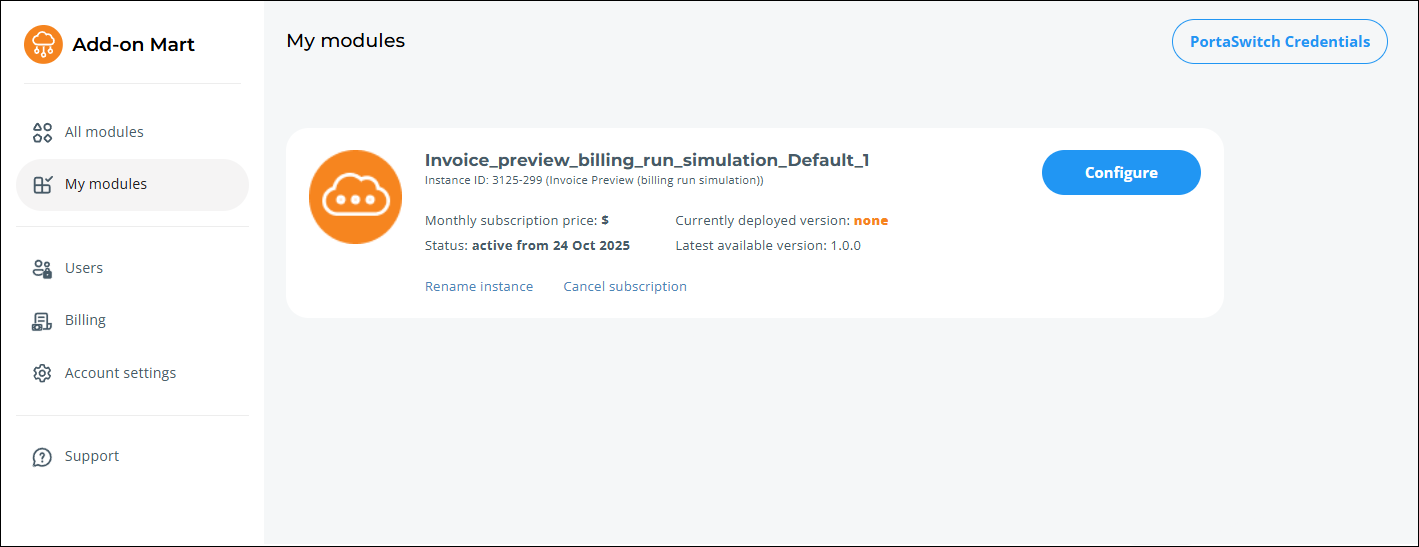 Click Configure