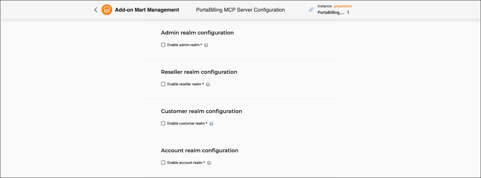 Realm configuration options