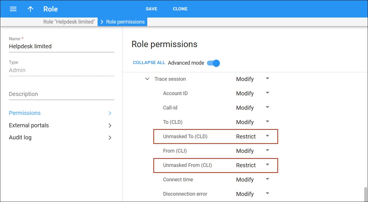 What’s new in MR132 10 Restrict unmasked CLI and CLD in private call.