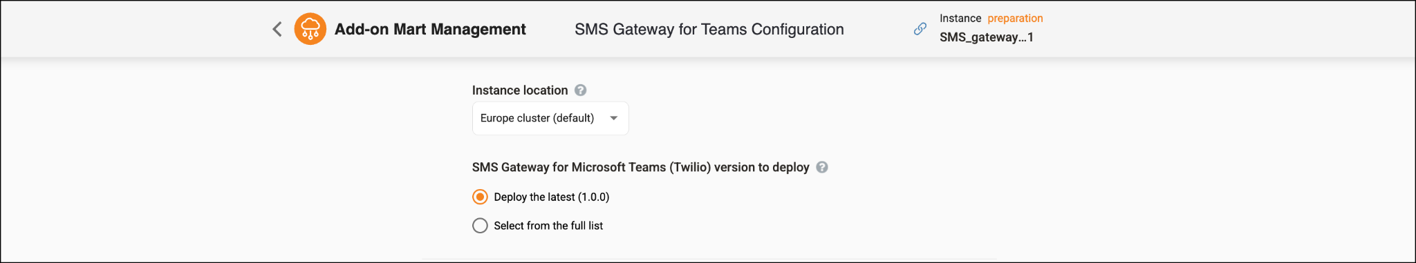 SMS Gateway for Teams configuration 11 SMS Gateway for Teams. General settings