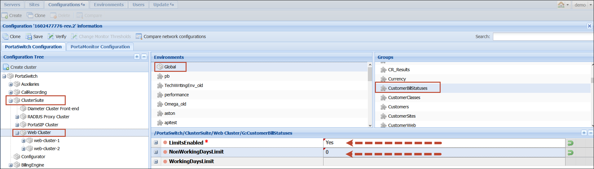 Configure an automatic shift in the service limitation/suspension date