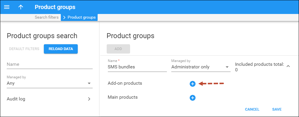 Create product groups
