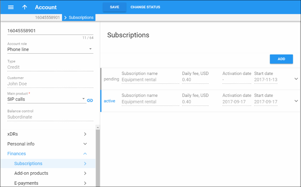 Multiple subscriptions