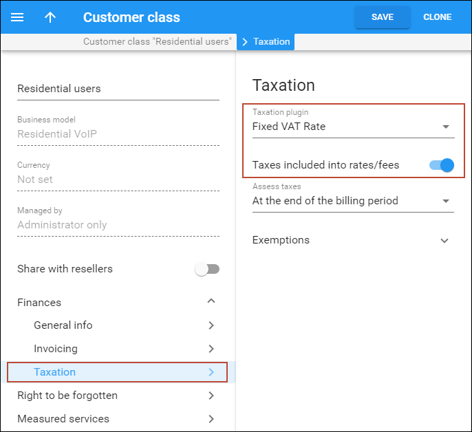 Enable the “Tax included into rates/fees” option