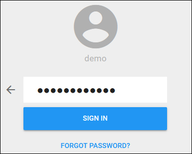 Web interface password