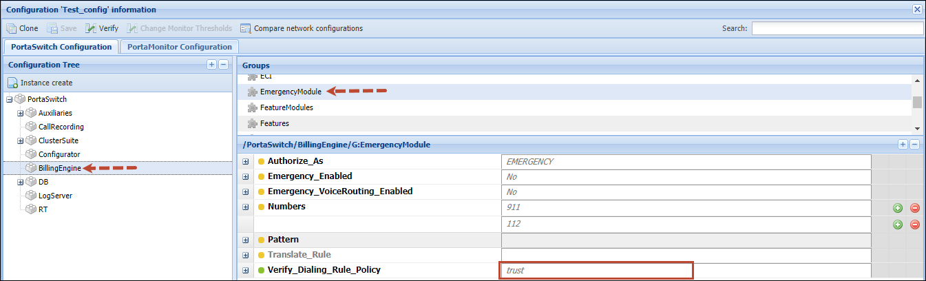 Enable additional validation of emergency numbers