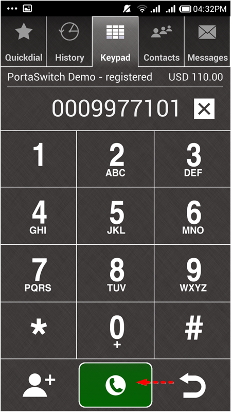 Dial the number