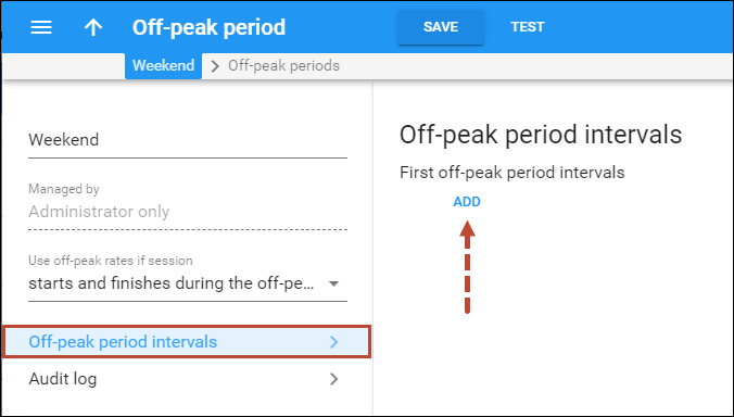 Add off-peak period intervals