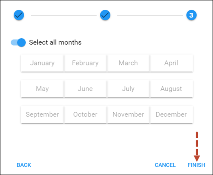 Select all months option 