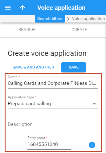 Create voice application