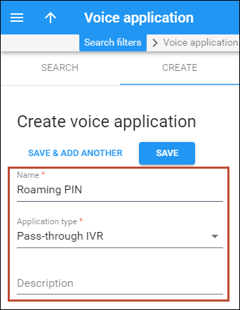Create the IVR application