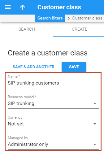 Create a customer class 