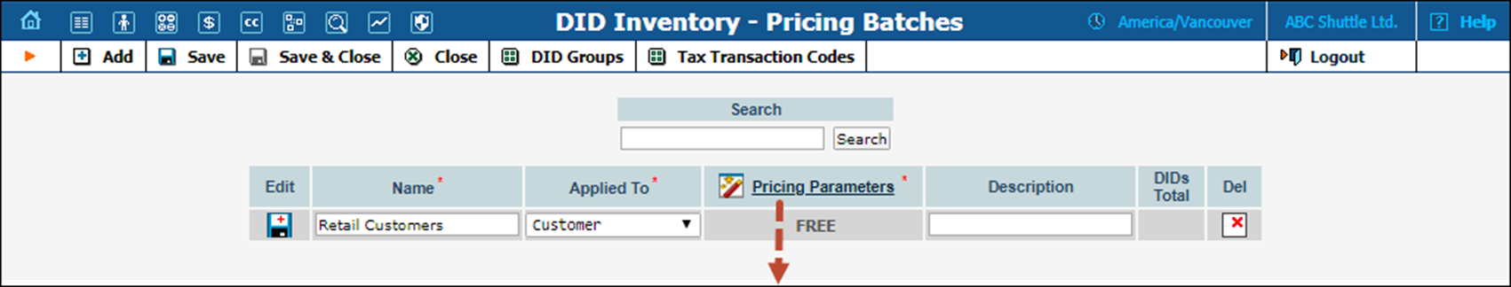 Create a pricing batch for a customer