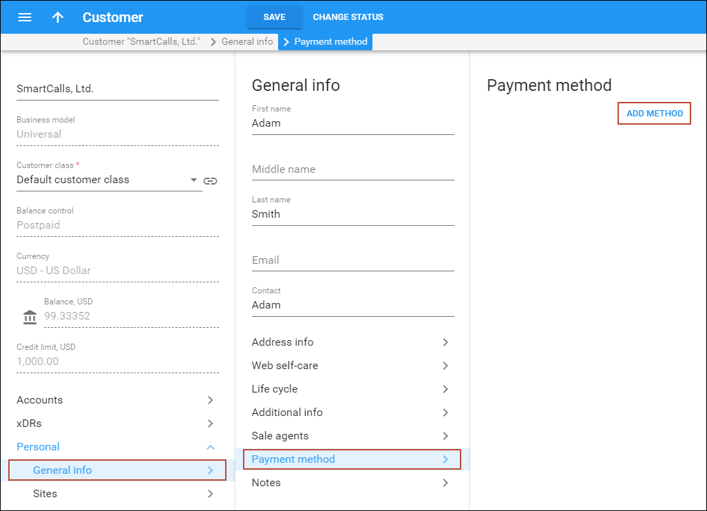 Configure a preferred payment method 