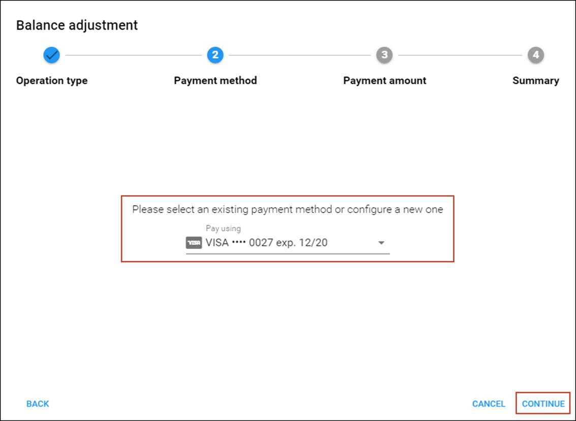 Verify the payment method 