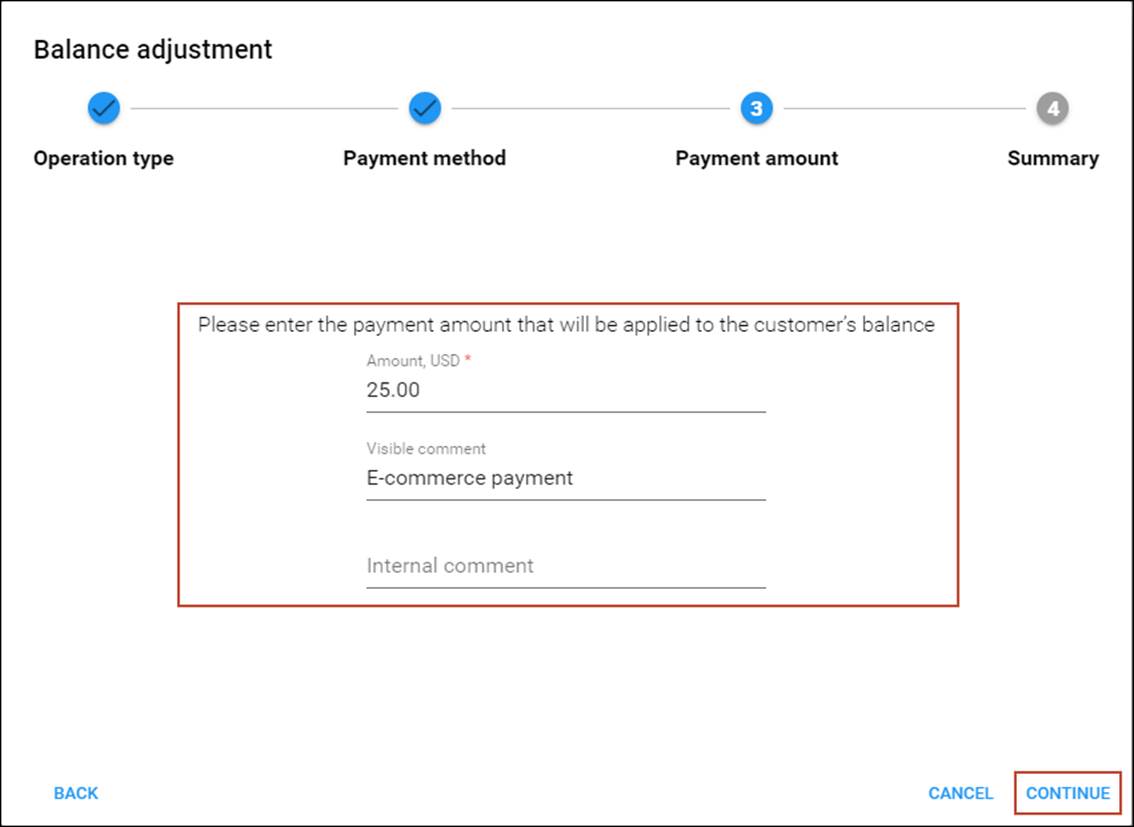 Payment amount