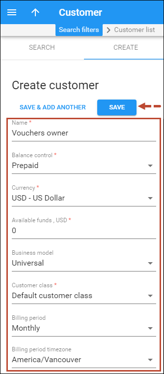 Create a vouchers owner