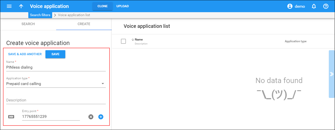 Create voice application 