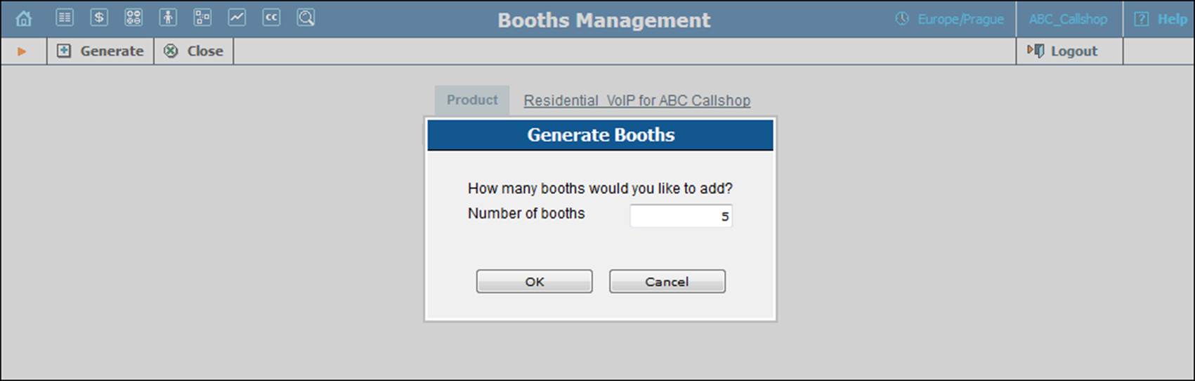 Generate booths 