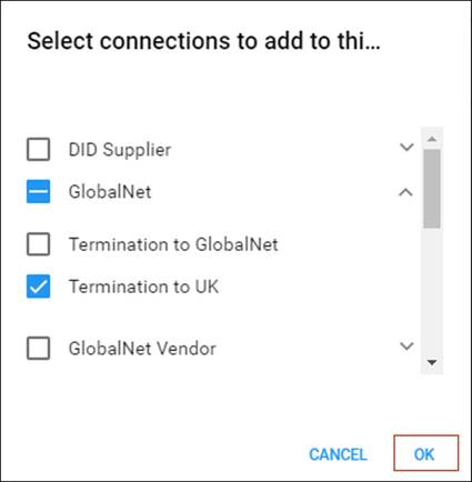Select connections